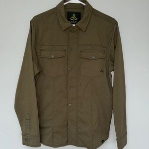 MEN'S prana olive-ish green shirt/jacket